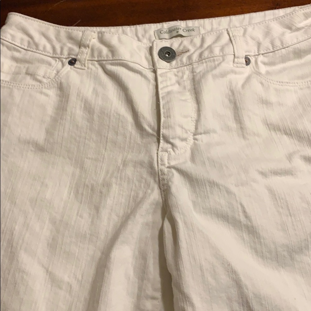 Coldwater Creek white cropped jeans